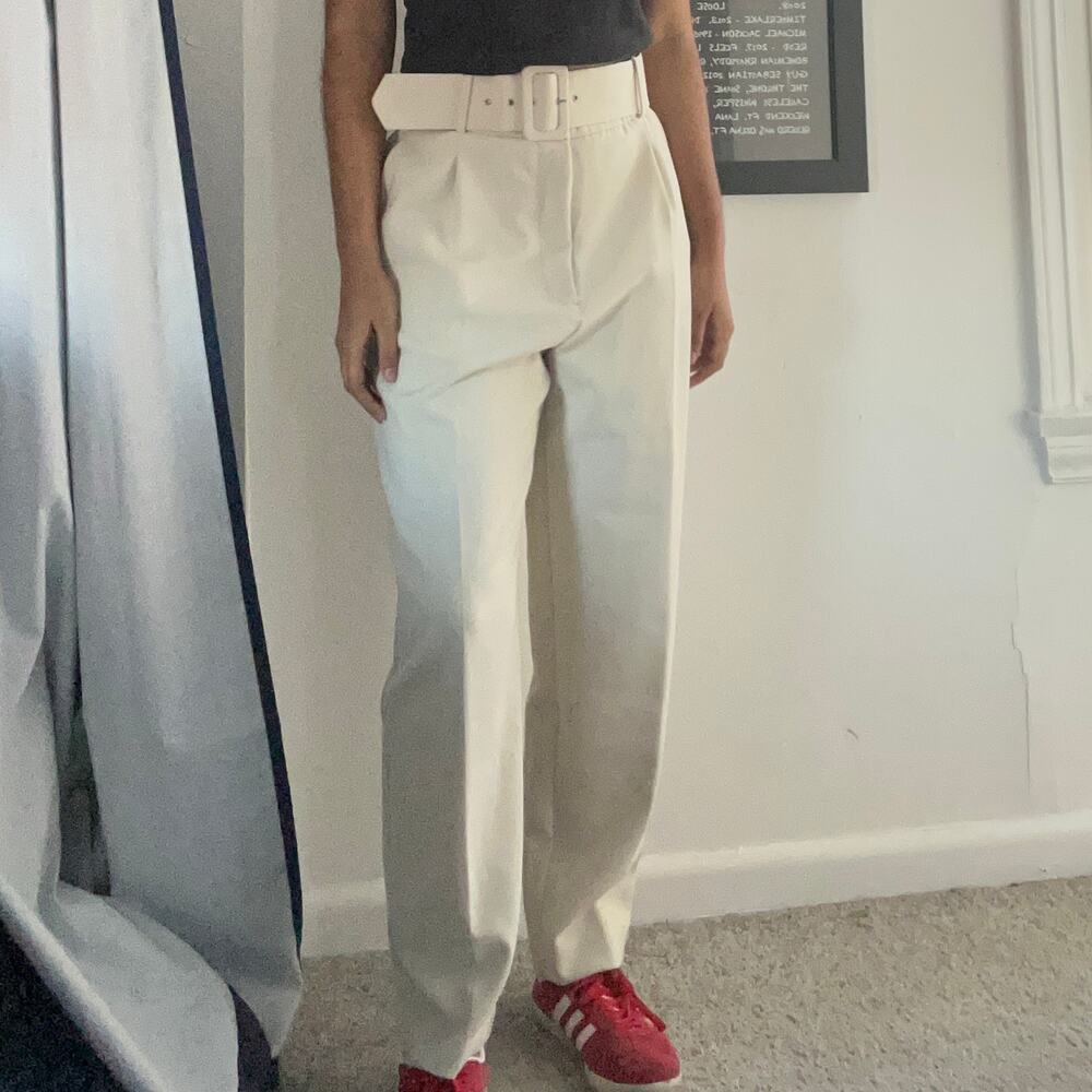 Zara ivory /light beige Dress Pants Women L